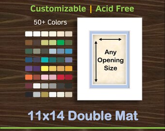 11x14 Custom Premium Double Matboard