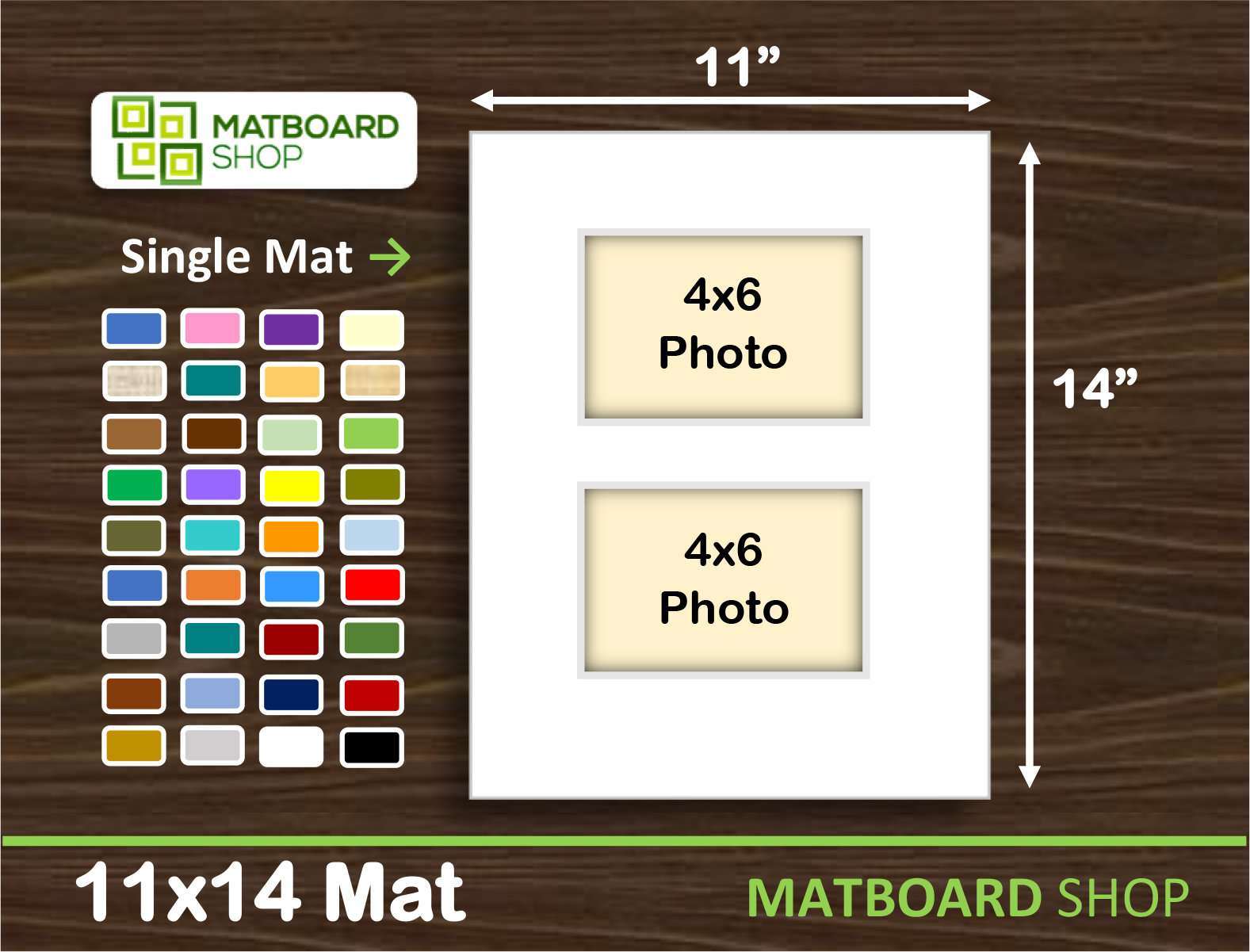 20x30 Mat for 24x36 Frame - Precut Mat Board Acid-Free Dill Green 20x30 Photo Matte for A 24x36 Picture Frame