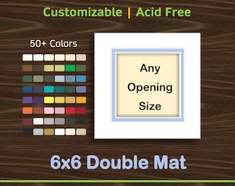 6x6 Custom Premium Double Matboard