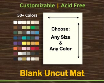 Blank UNCUT Premium Mat Board/Backer