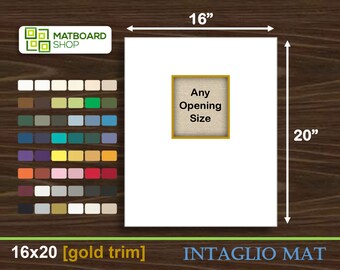 16x20 INTAGLIO Matboard [gold trim]