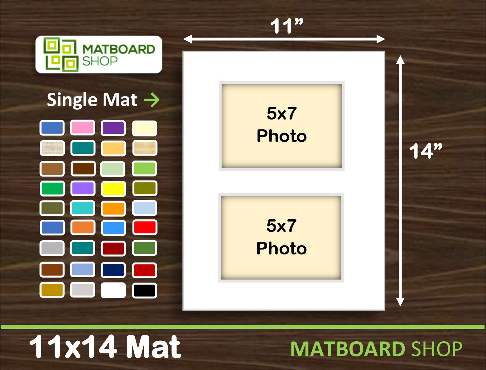 5x7 Mat for 8x10 Frame - Precut Mat Board Acid-Free Navy 5x7 Photo Matte Made to Fit A 8x10 Picture Frame - Blue