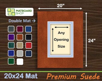 20x24 Suede Double Matboard