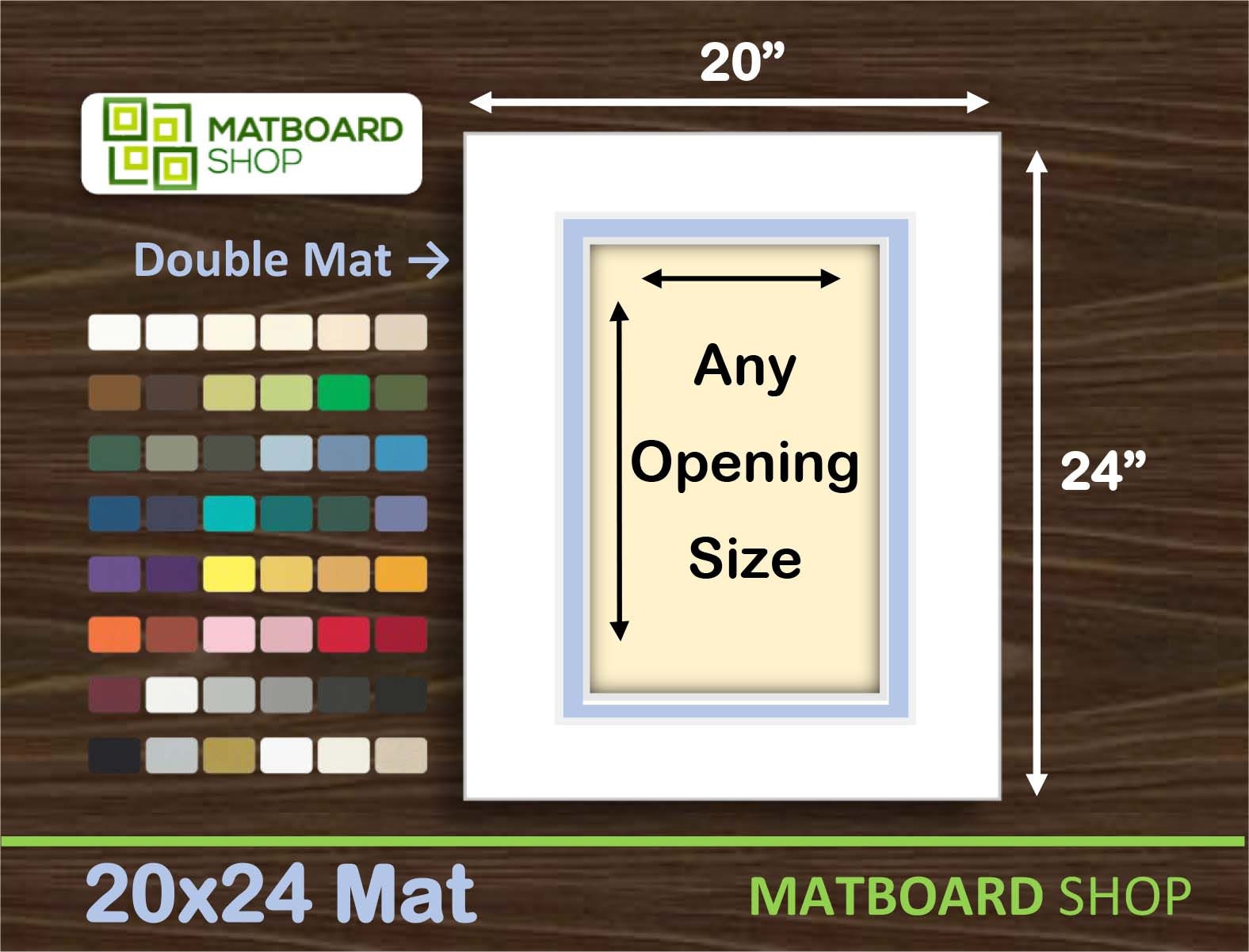 Double Mats : 20X24 For 16X20 Artwork