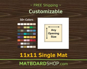 11x11 Custom Acid-Free Matboard