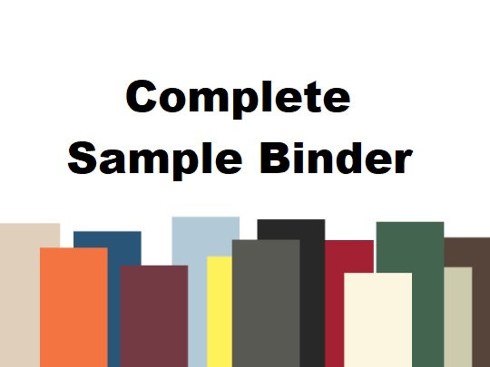 COMPLETE SAMPLE BINDER all colors Etsy