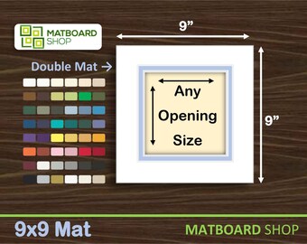 9x9 Custom Premium Double Matboard