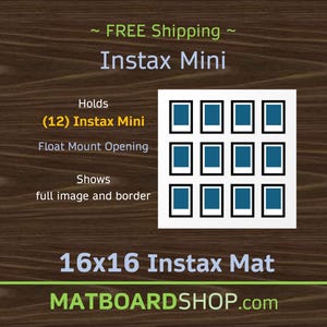 Instax Mini Film Mat | (12) Photos | (F160)