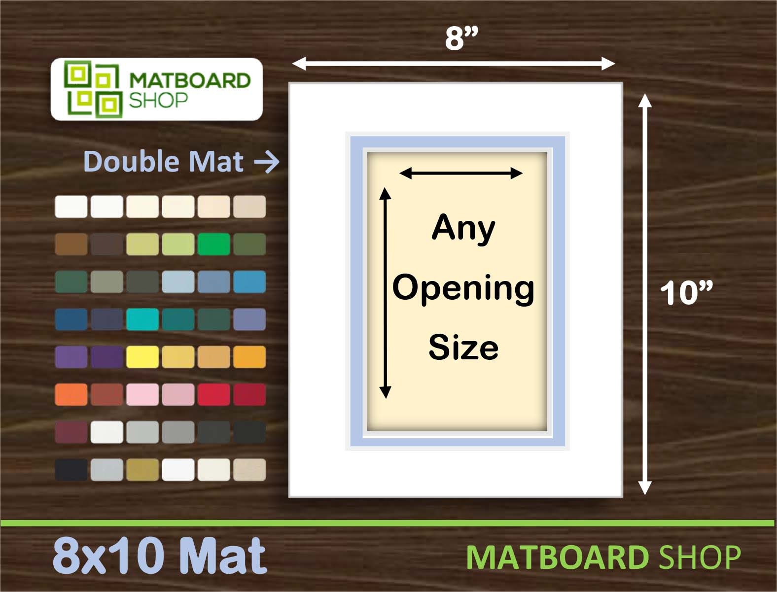 Assorted 8 x 10 Black Mat Boards Bulk - American Frame