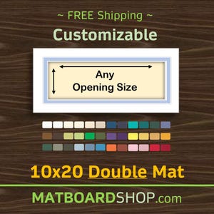 10x20 Custom Acid-Free DOUBLE MATBOARD