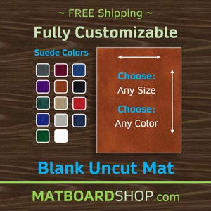 Blank Suede Mat Board | NO OPENING
