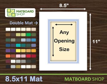 8.5x11 Custom Premium Double Matboard