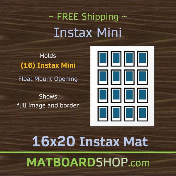 Instax Mini Film Mat | (16) Photos | (F170)