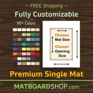 Fully Custom Acid-Free Single Matboard