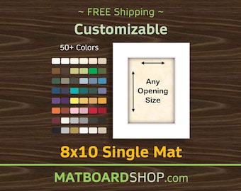 8x10 Custom Acid-Free Matboard