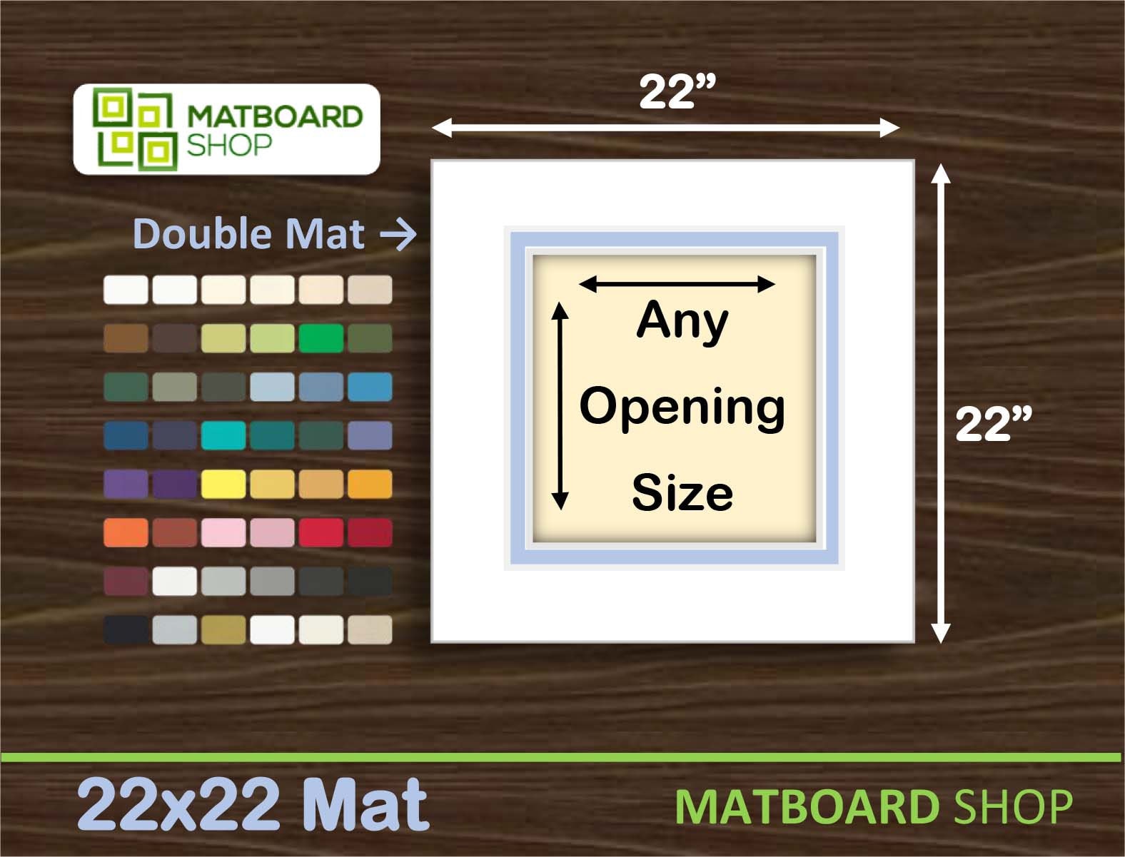 16x20 Custom Photo Mat Boards for 16x20 Frames With Choice of Interior  Dimensions 