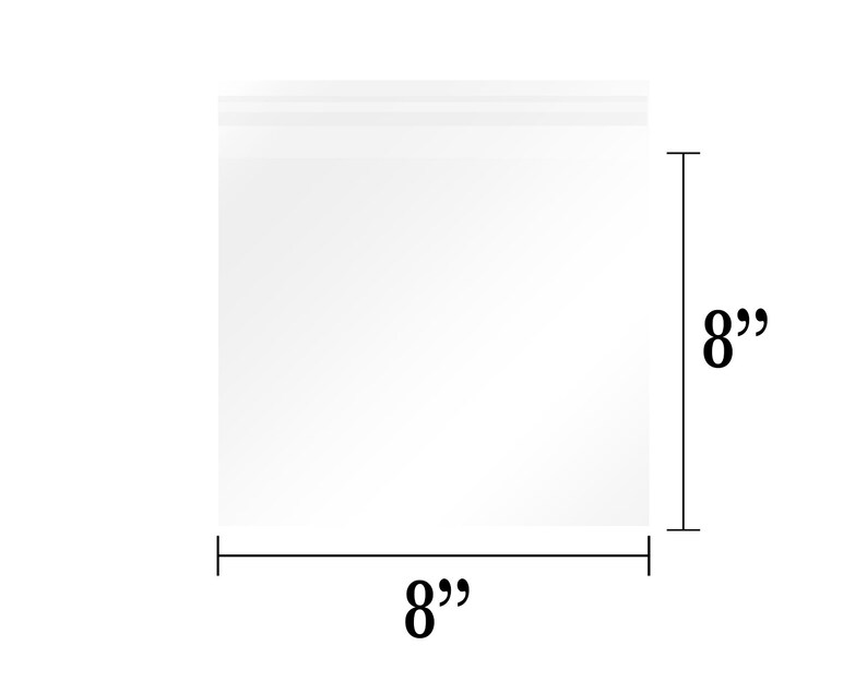 8x8 Clear Cello Bags W/ Resealable Flap Etsy