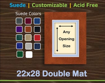 22x28 Suede Double Matboard