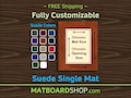 Fully Custom Suede Matboard