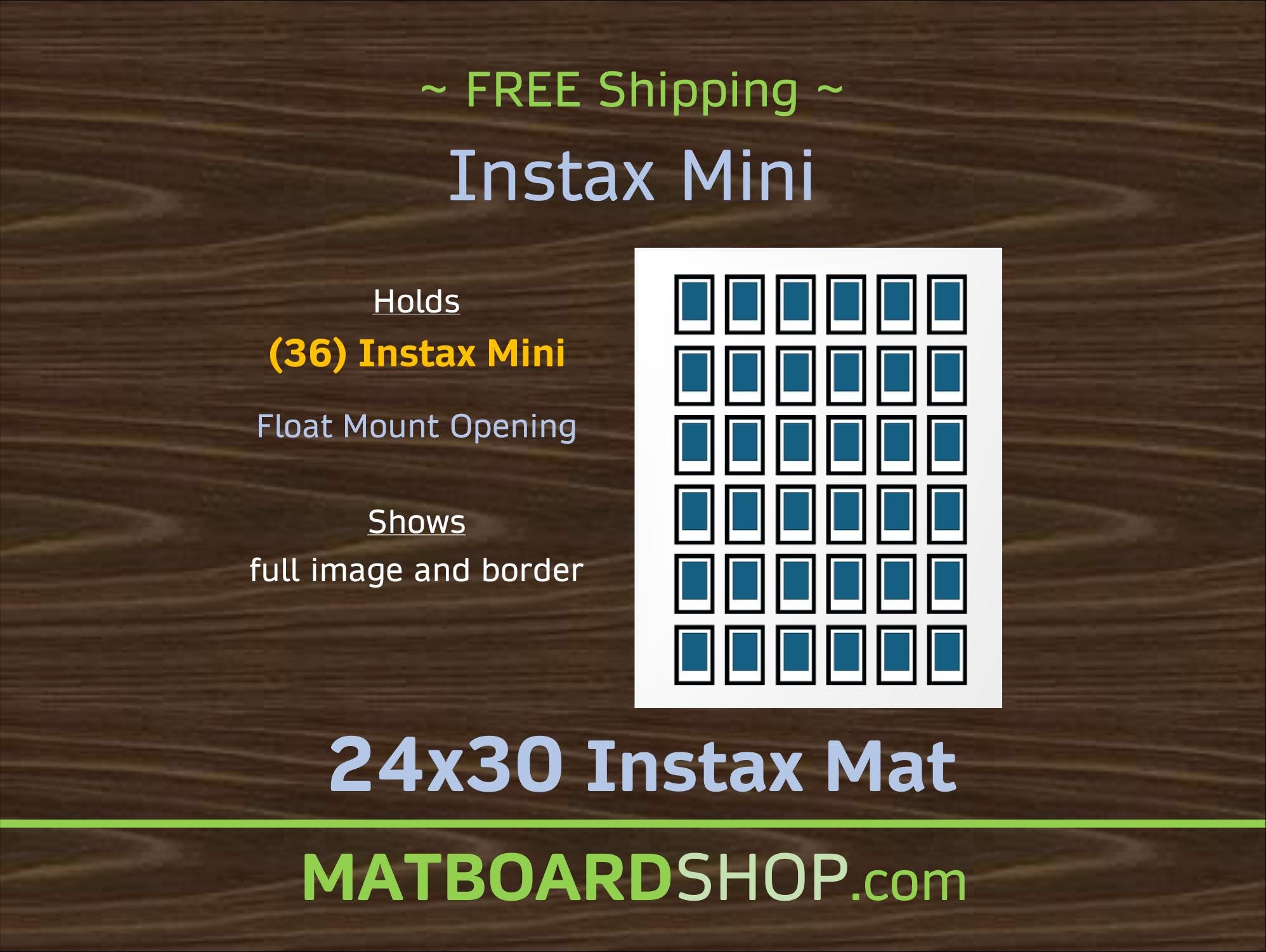 Instax Mini Film Mat | (36) Photos | (F185)