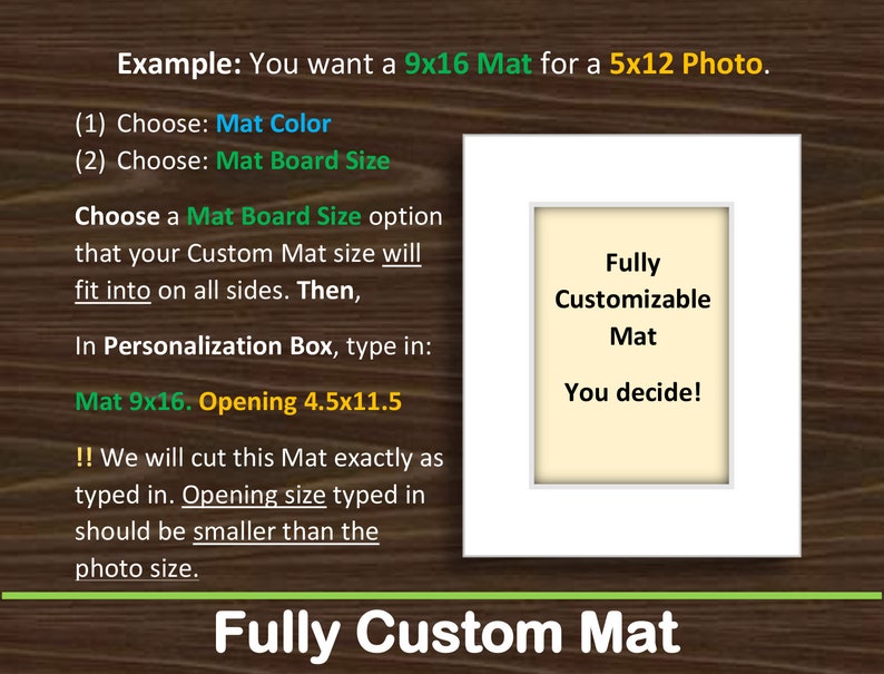 Fully Custom Single Premium Matboard image 4