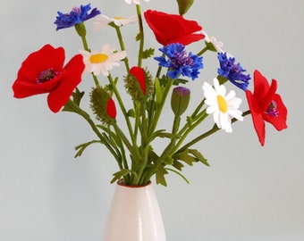 Sommer-/Feldstrauß aus Filz selber machen, ein DIY-Set