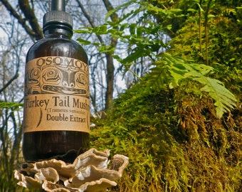 Wild Turkey Tail Mushroom Organic Alcohol Double Extract Tincture