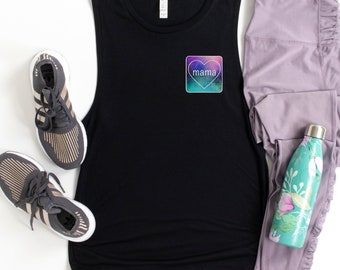 Mama Galaxy Muscle Tank, Mama Tank, Regalo para mamá, Nuevo regalo de mamá, Lindo tanque de entrenamiento de mamá, tanque de mamá, camisa de mamá, materiales ecológicos