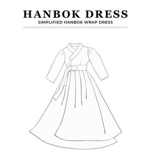 PDF Hanbok Wrap Dress - Sewing Therapy with a Step-by-Step Sewalong Video