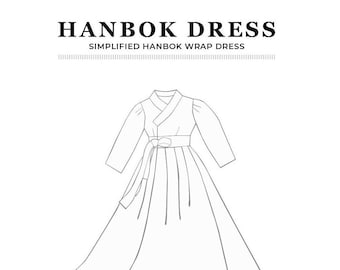 PDF Hanbok Wrap Dress - Sewing Therapy with a Step-by-Step Sewalong Video