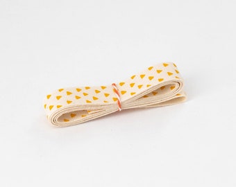 1Y+ Cotton Ribbon : Yellow Triangle