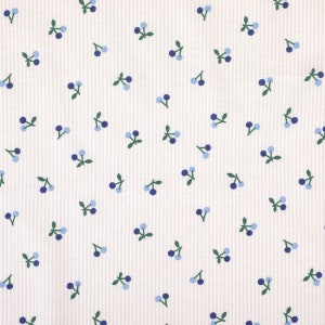 1/2 yard 100% Cotton 20C Blue Cherry 42 Wide : Dailylike Canada image 2