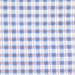 1/2 yard 100% Cotton 30C Cotton Lawn Blue Check 62 Wide : Dailylike Canada image 2