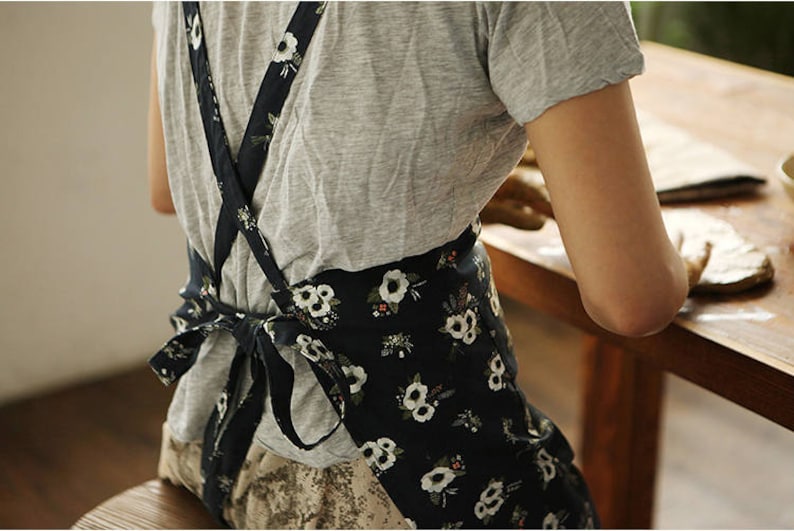 9Cotton Oxford Cross Apron Evening Bride Dailylike Canada