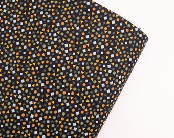 1/2 Yard ABC XYZ Shapes and Stars - Black - Cotton 100% 42" Wide : MODA