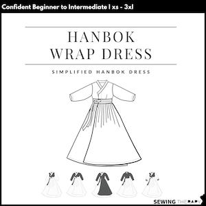 Vestido Hanbok en PDF: Terapia de costura con video tutorial paso a paso