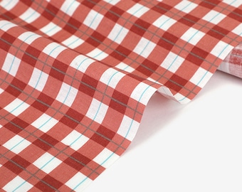 1/2 yard 100% Cotton 30C (Cotton Lawn) Red Check 62" Wide : Dailylike Canada