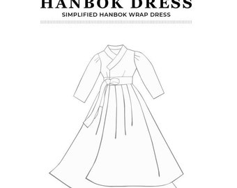 PDF Hanbok Wrap Dress - Sewing Therapy with a Step-by-Step Sewalong Video