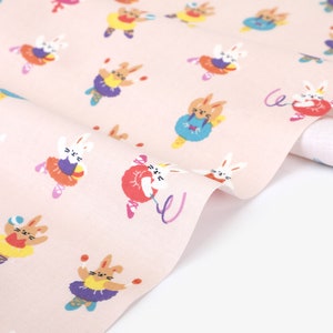 1/2 yard 100% Cotton 20C Ballet Rabbit 42" Wide : Dailylike Canada