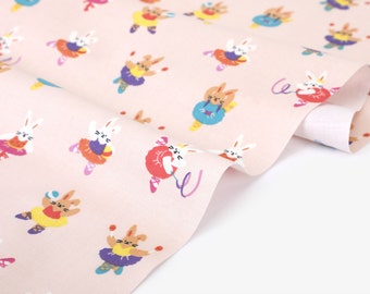 1/2 yard 100% Cotton 20C Ballet Rabbit 42" Wide : Dailylike Canada