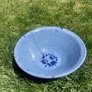 Handmade Blue Large food serving bowl