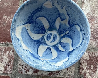 Bol de nourriture Ramen décoré bleu