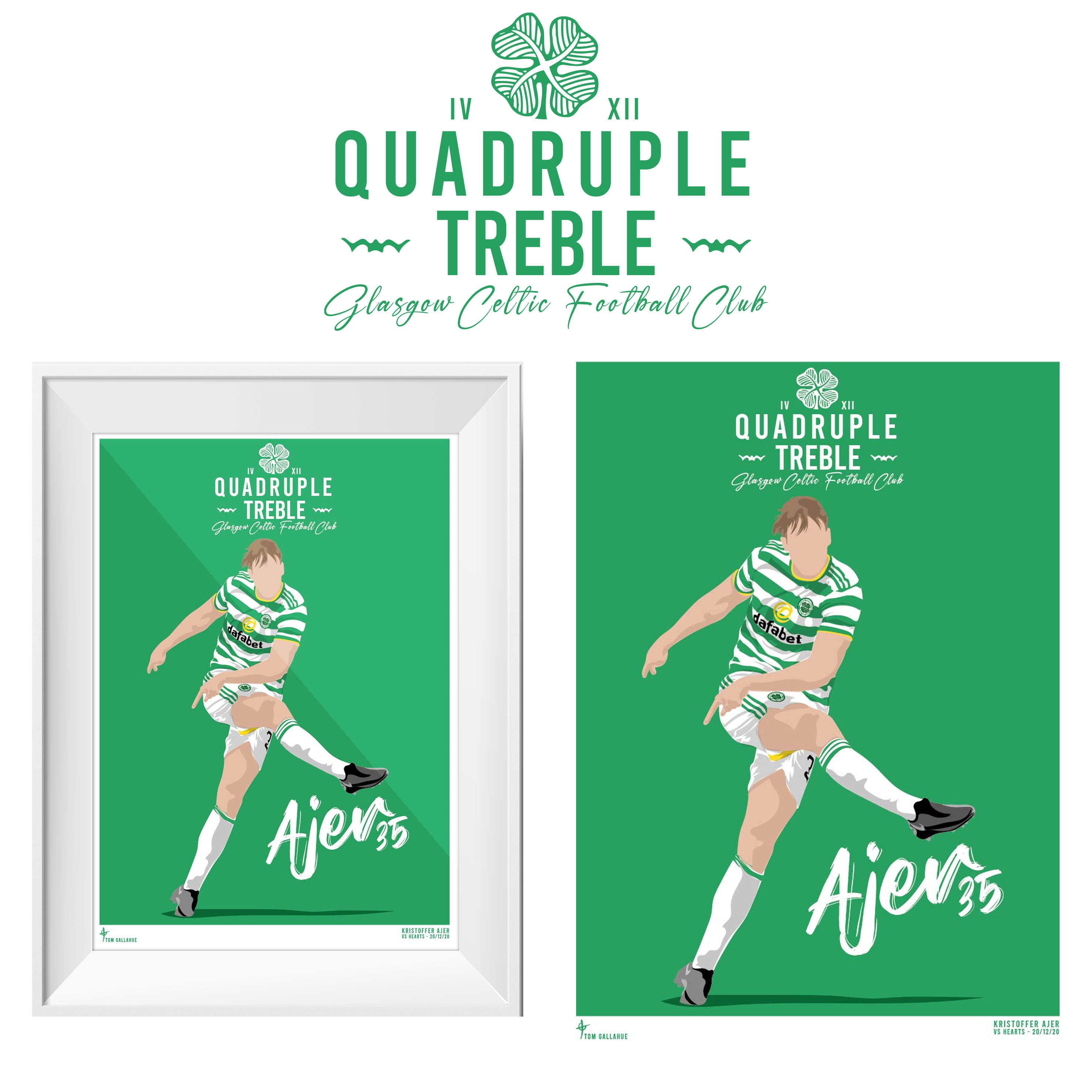 Celtic Football Quadruple Treble Celtic Merchandise Celtic, Prints