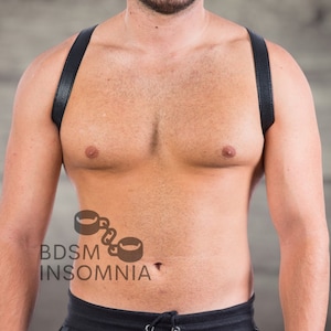 X back suspenders, 2-straps Shoulder harness, X back men's harness, X back harness, leather men's harness