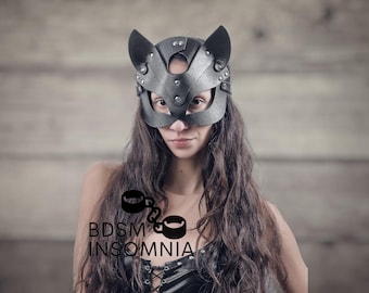 ?‍⬛ Super Sexy Kitty Cat PU Leather Dominatrix Style Adjustable Buckle Mask Kathrono | Accessories | Super Sexy Kitty Cat Pu Leather  main image 3