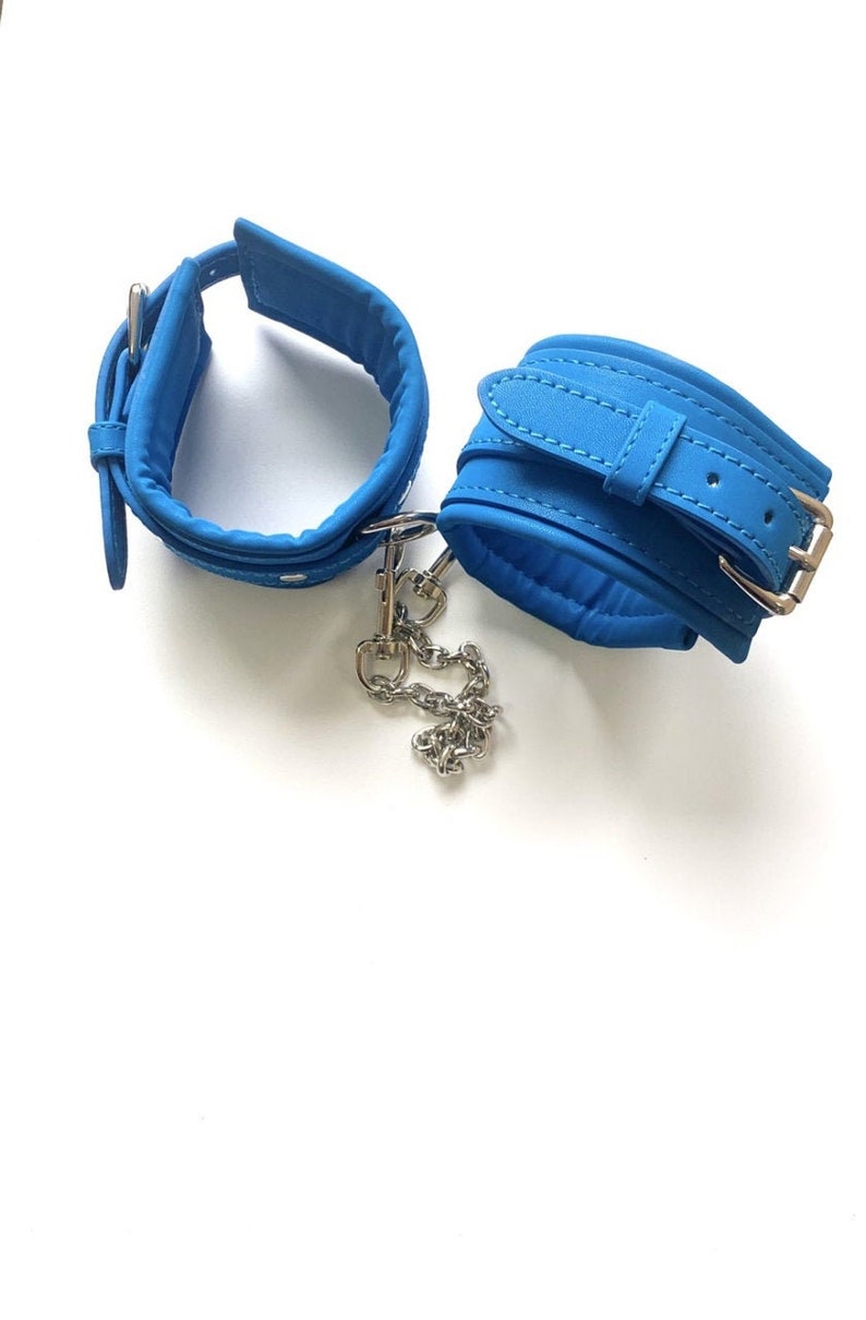 Blue Wave Handcuffs Wrist Cuffs Light Blue Handcuffs Etsy