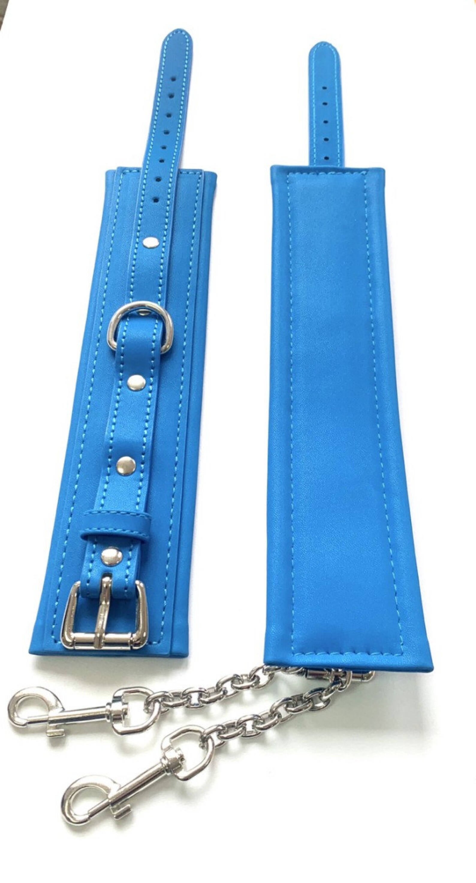 Blue Wave Handcuffs Wrist Cuffs Light Blue Handcuffs Etsy