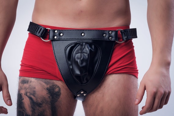 Cintura di castità maschile con gabbia del pene mutande in - Etsy Italia