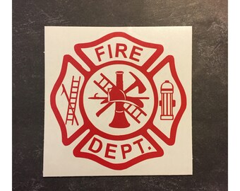 3.50/" Free Shipping I Love a Firefighter Hose Decal