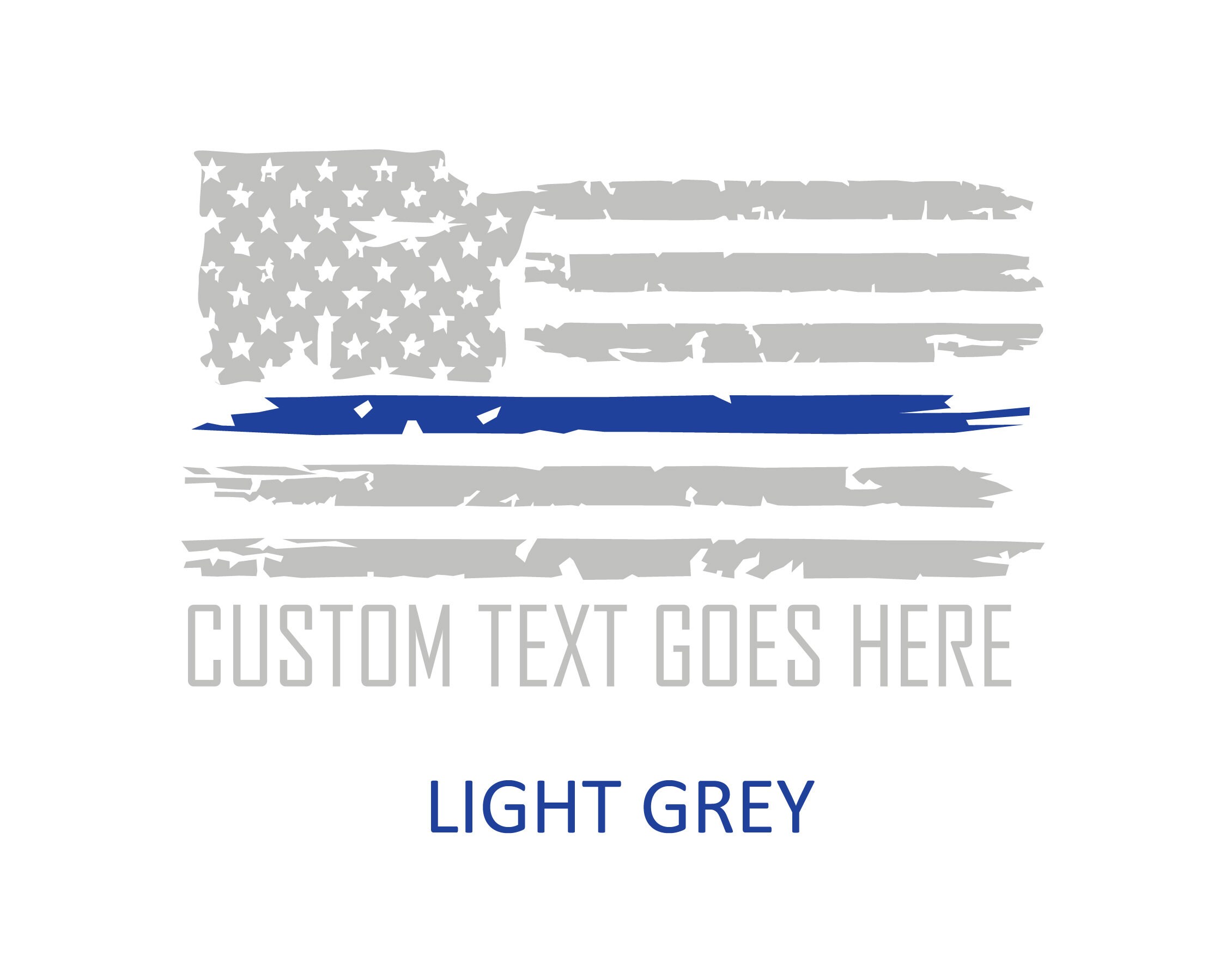 Police Thin Blue Line Distressed Tattered USA American Flag Vinyl Decal ...
